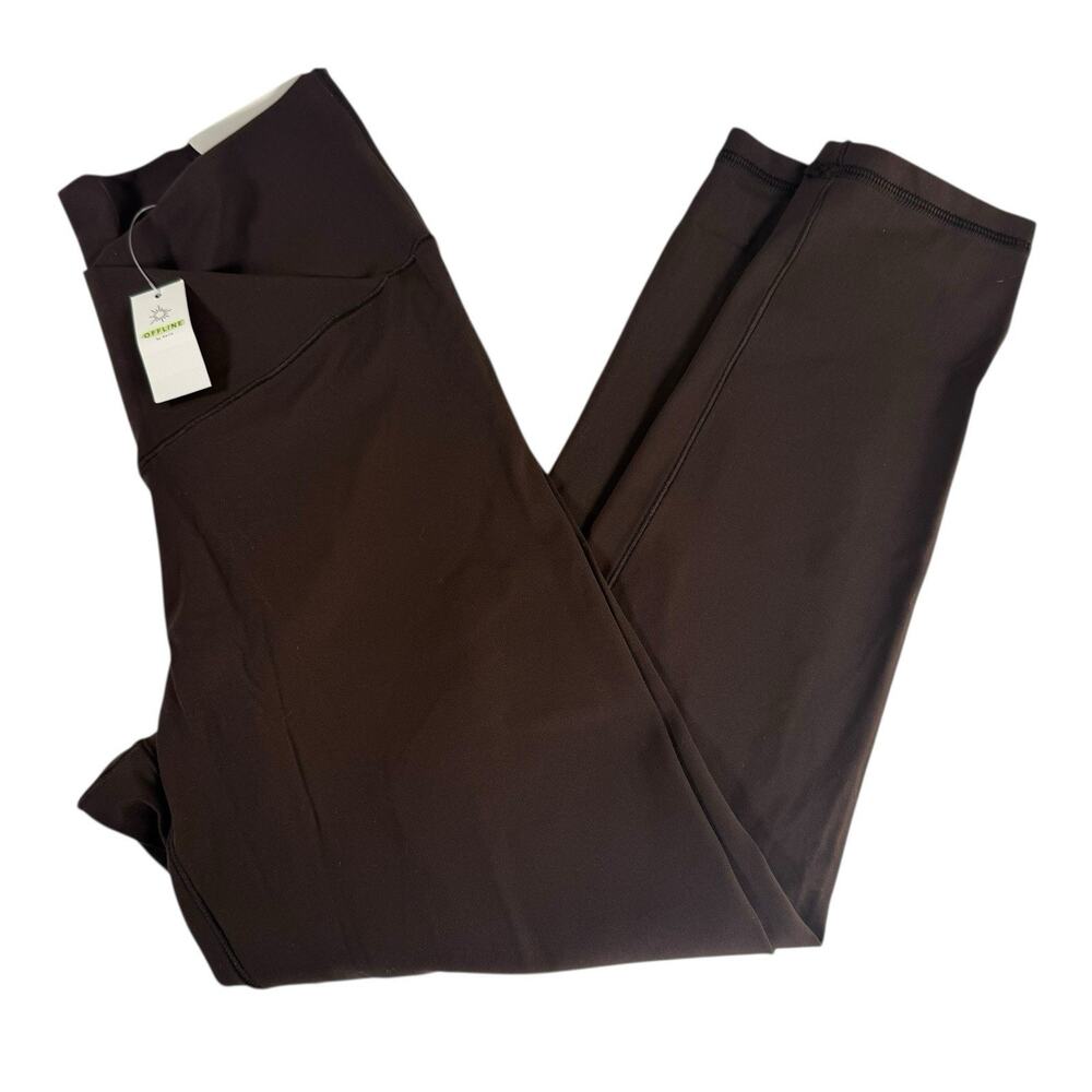 Offline by Aerie 7/8 Legging Brown High Rise Size L Short NWT Athletic Yoga Pant